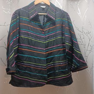 Jacket Christopher & Banks xl black with colors